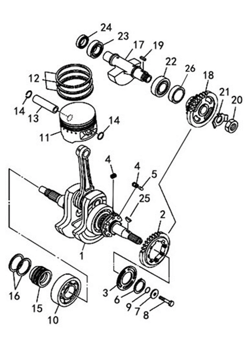 Crankshaft & Piston SC1975E07