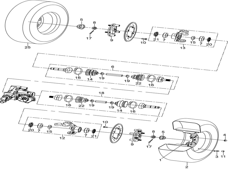 Front Axle HD2050209