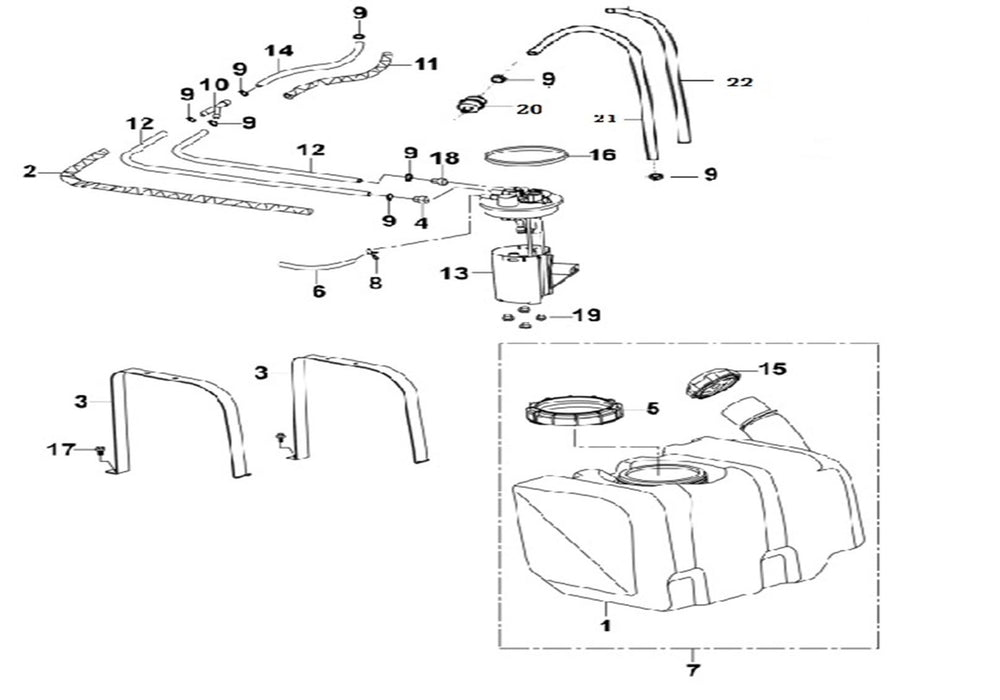 Réservoir de carburant HD2050225