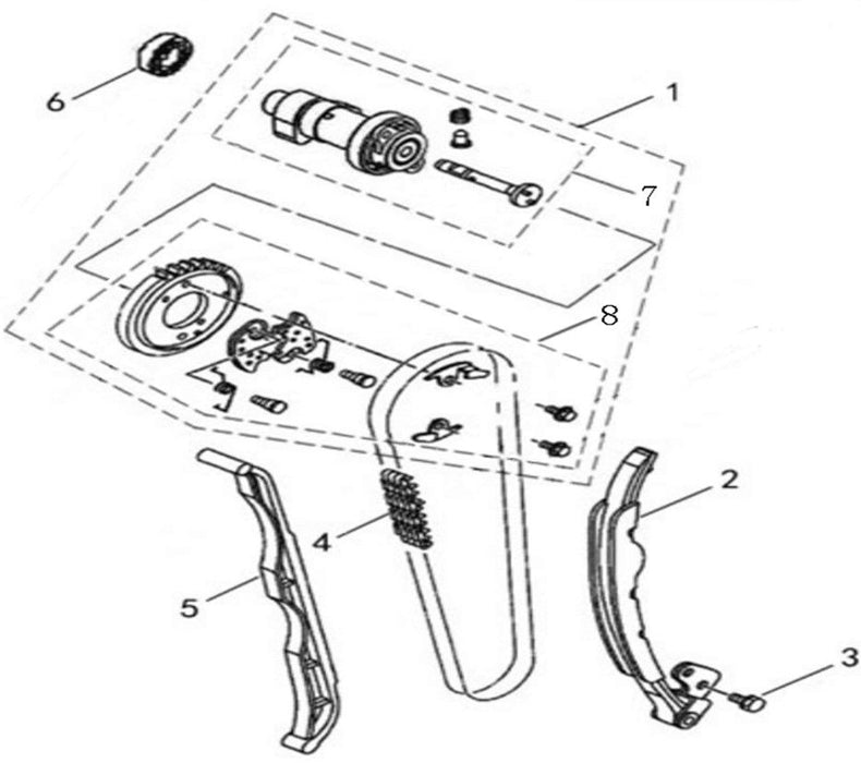 CAM, CHAIN & TENSIONER HD2050E07