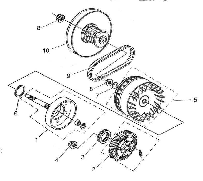 EMBRAYAGE CVT HD2050E13