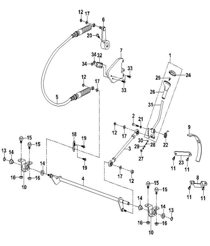GEAR SHIFT HD2070201 — Hisun Parts Central