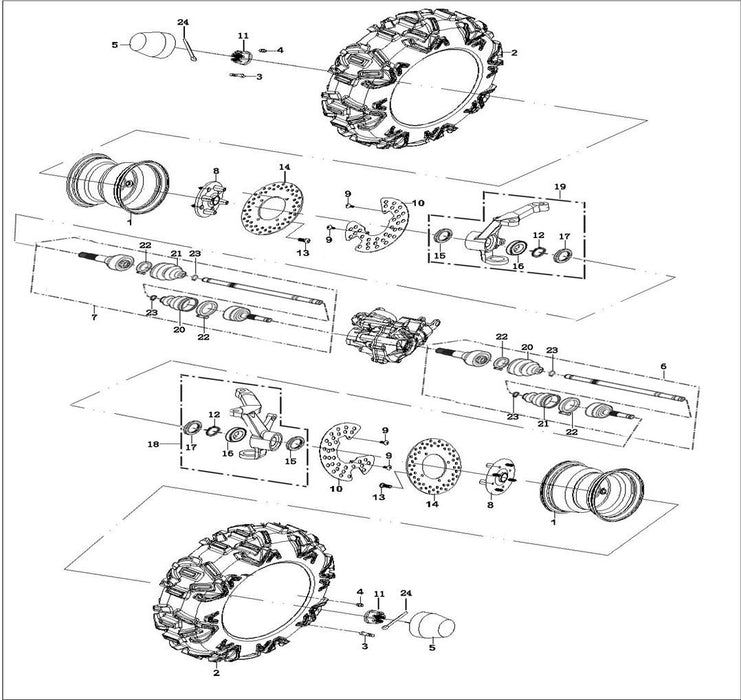 Front Axle HD2070214