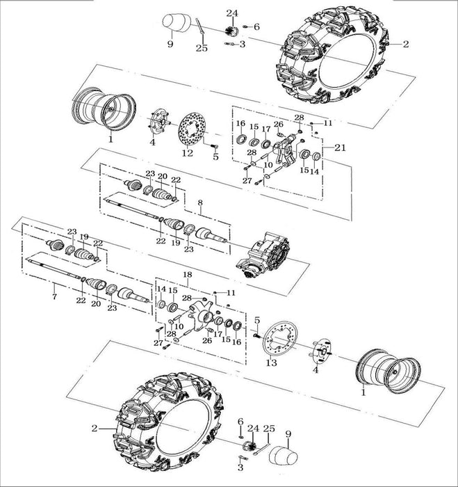 Rear Axle HD2070215