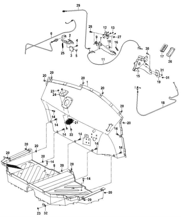 Floor Board & Pedals HD2070216