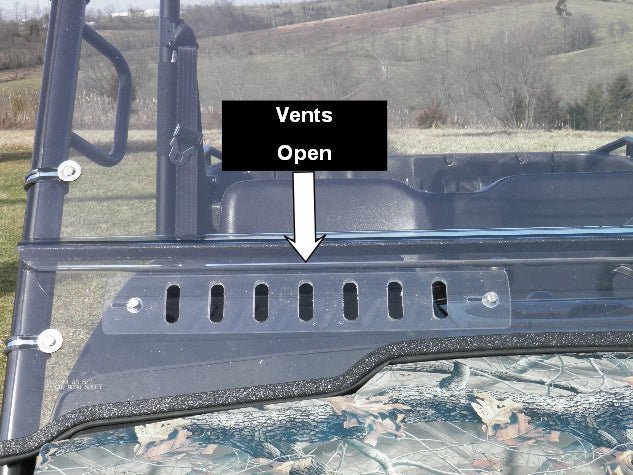 HiSun Sector 450 - 2 Pc Windshield with Clamp, Vent, and Hard Coat Options